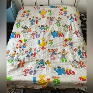 Vintage Sesame Street Counting Numbers Twin Comforter
